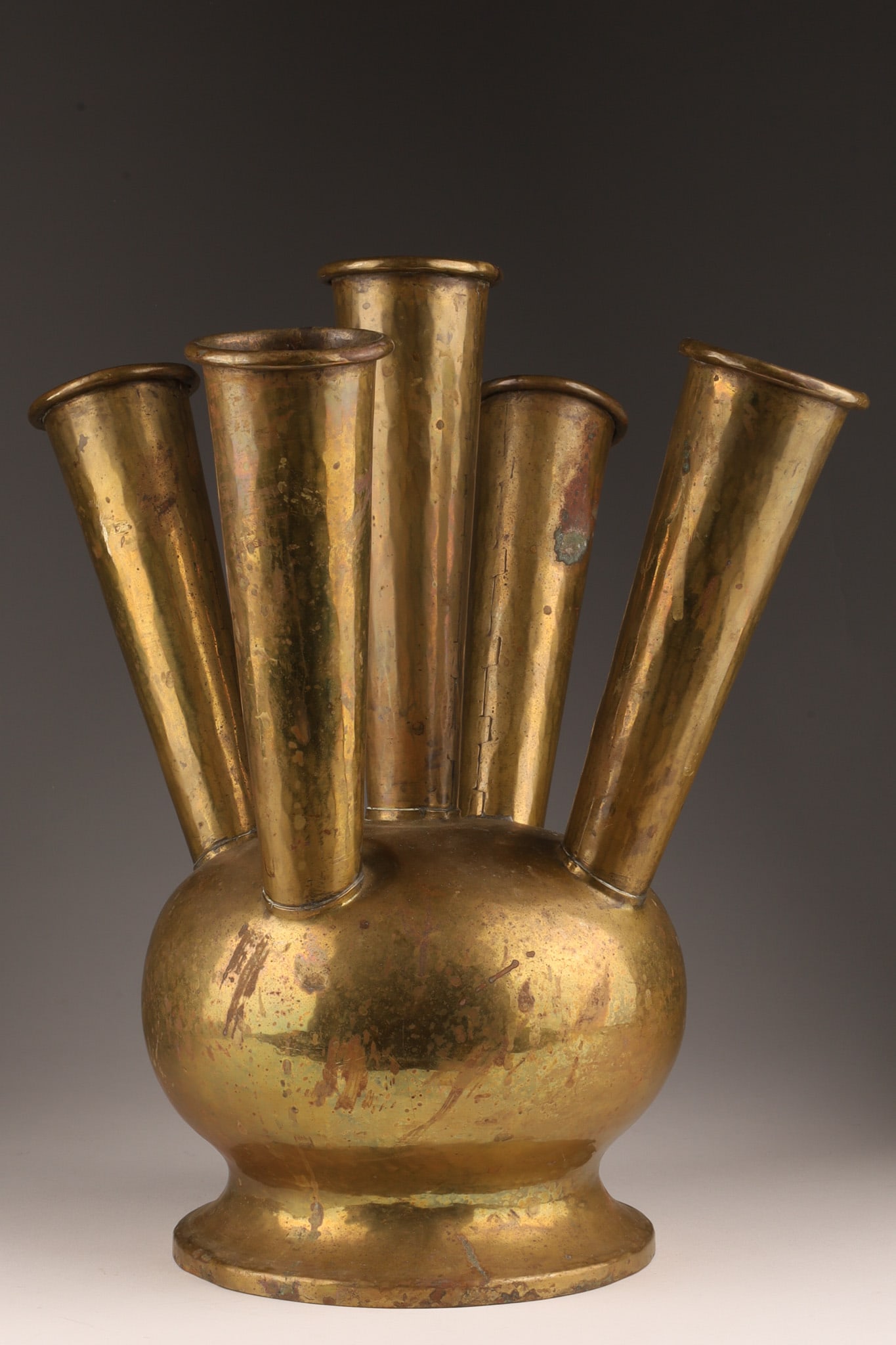 Russian Arts and Crafts Brass 5 Spout Epergne Vase (1 of 7)