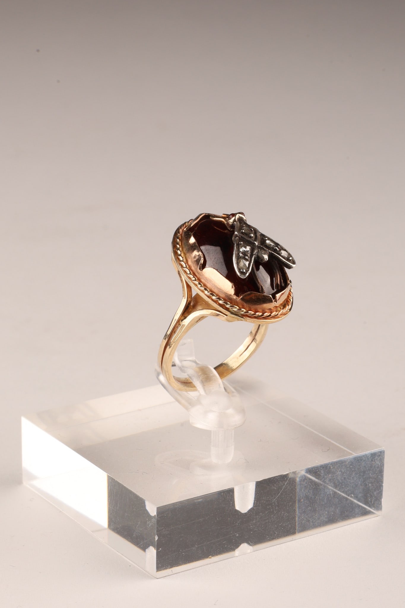 10K Gold Victorian Garnet and Diamond Fly Ring (1 of 8)