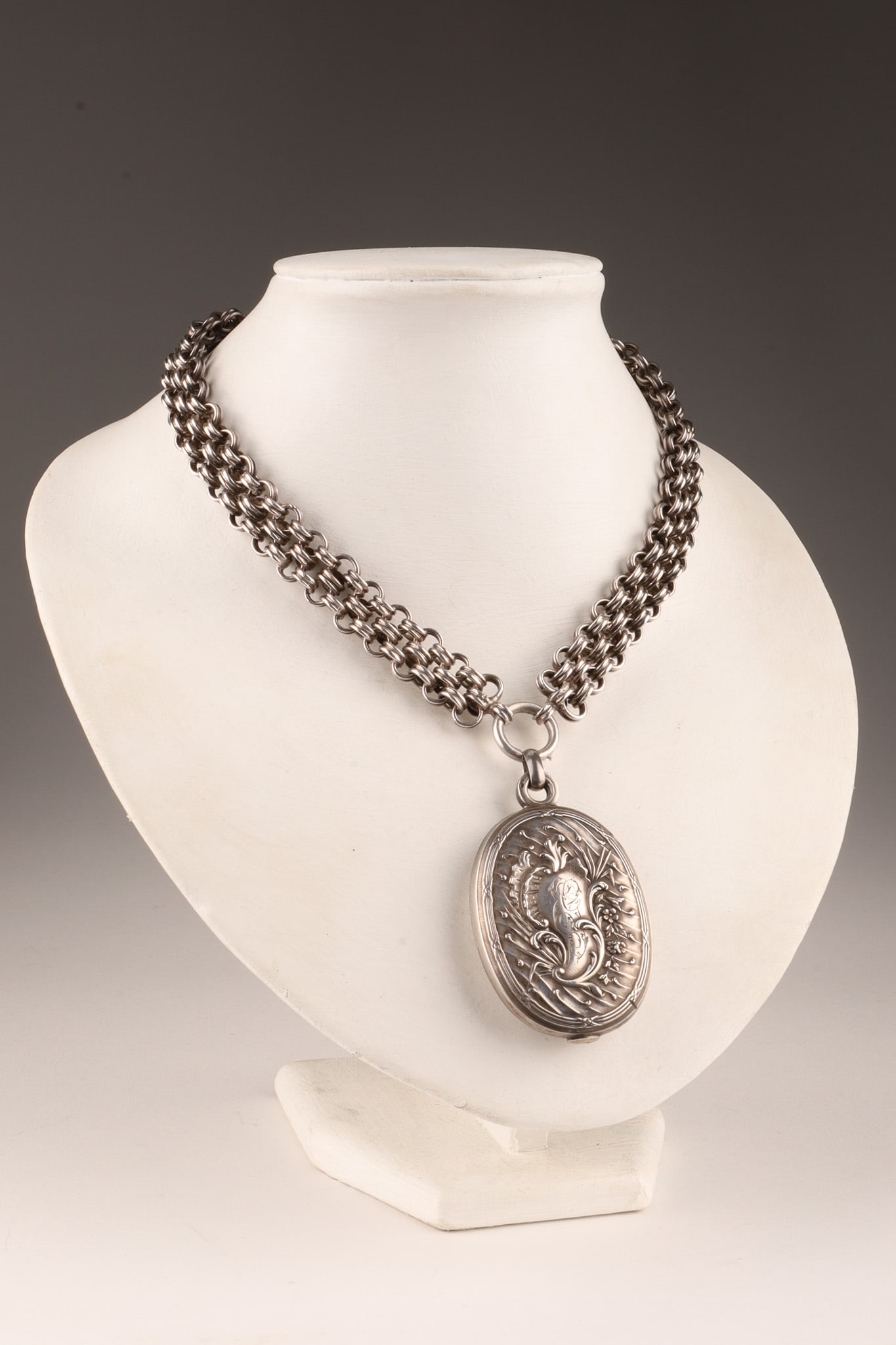 Victorian Aesthetic Movt Sterling Locket Chain (1 of 8)