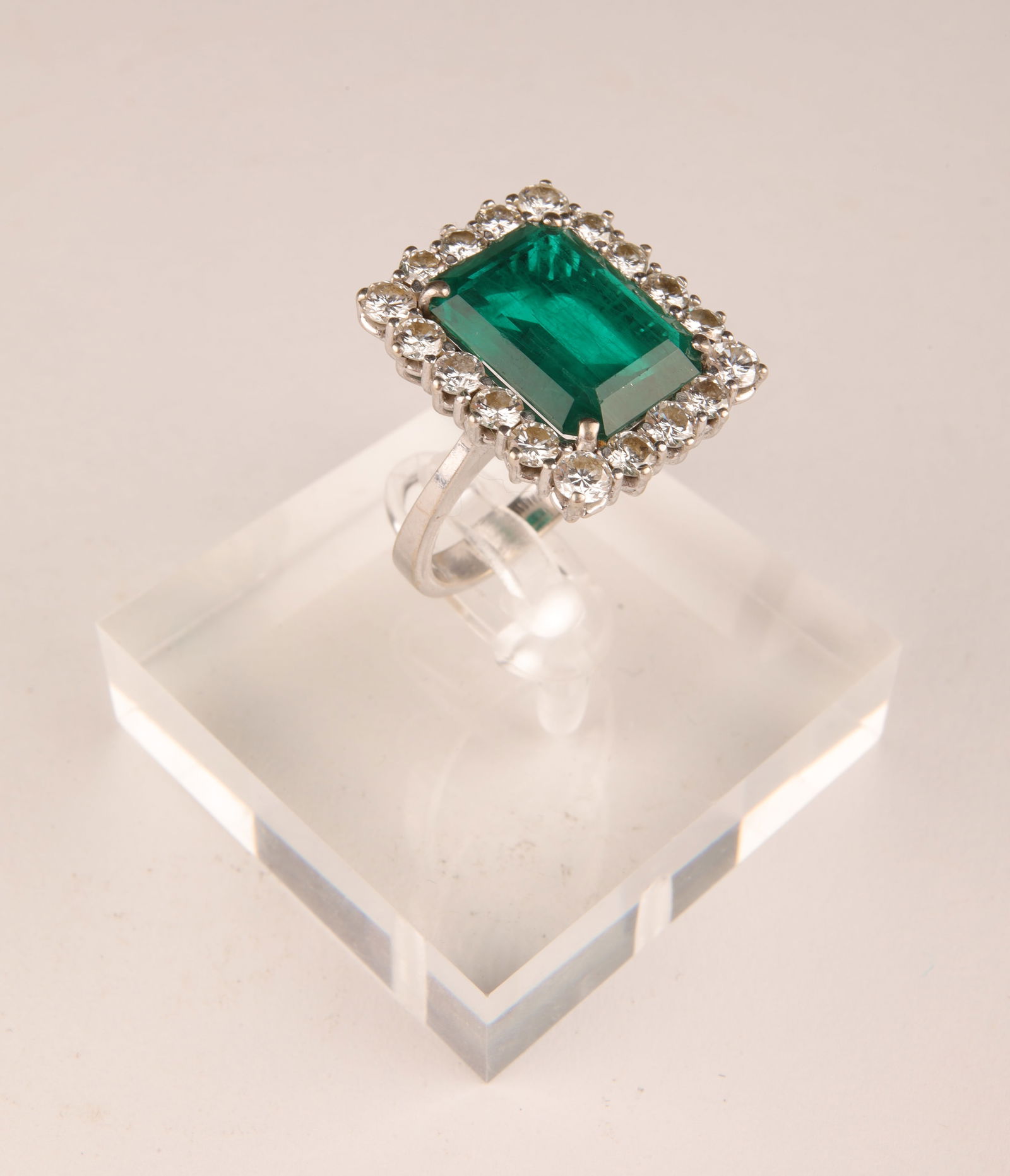 14K Gold, Diamond and Emerald Cocktail Ring (1 of 10)