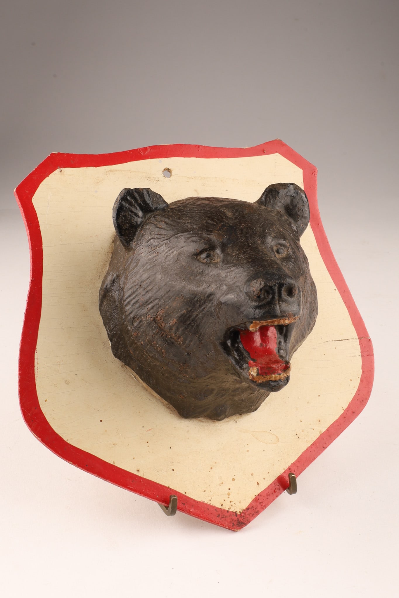 Antique Cast Miniature Model Mounted Bear Head (1 of 6)