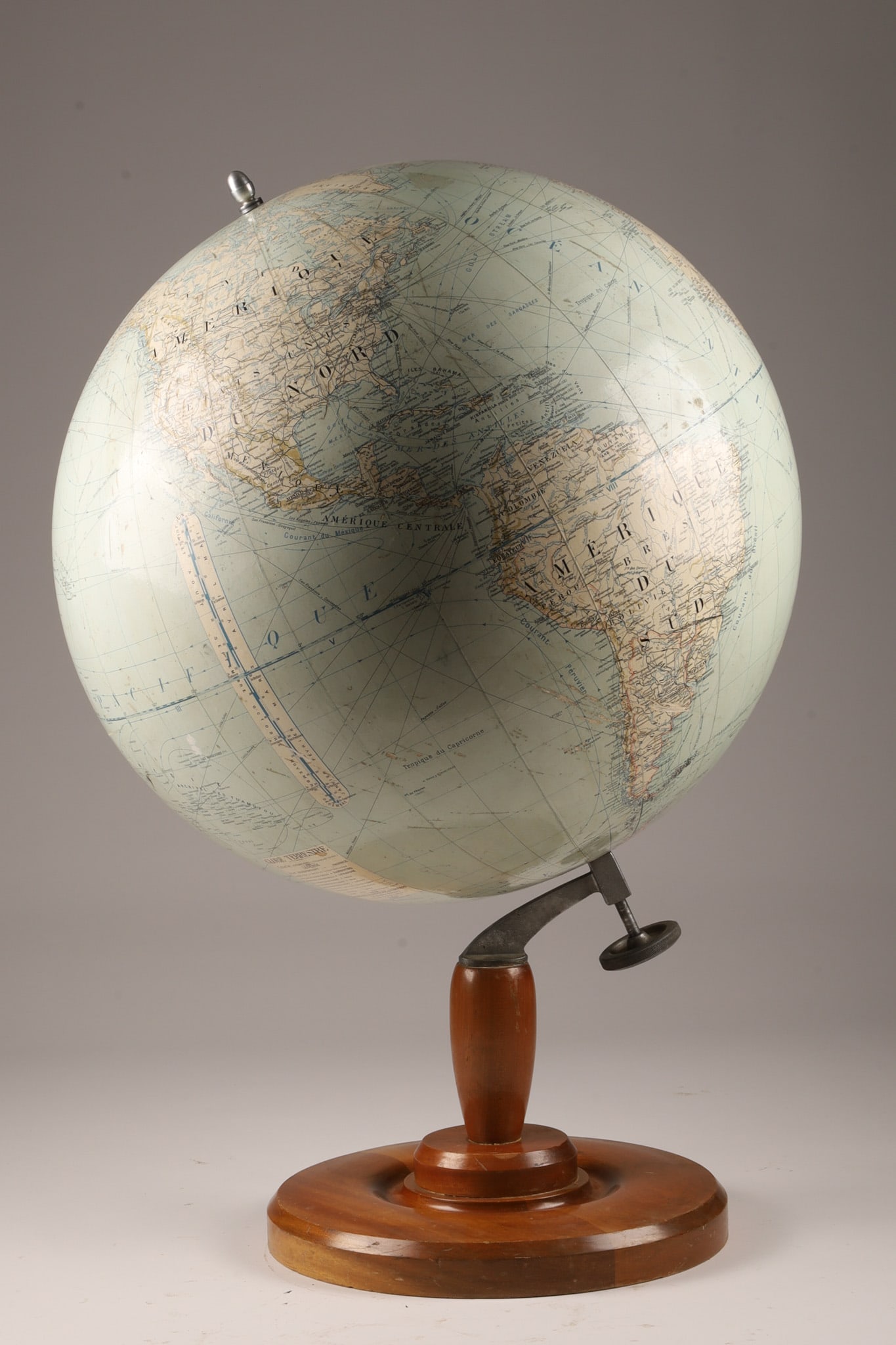 Large French Terrestrial Globe World Map C. 1940s (1 of 8)