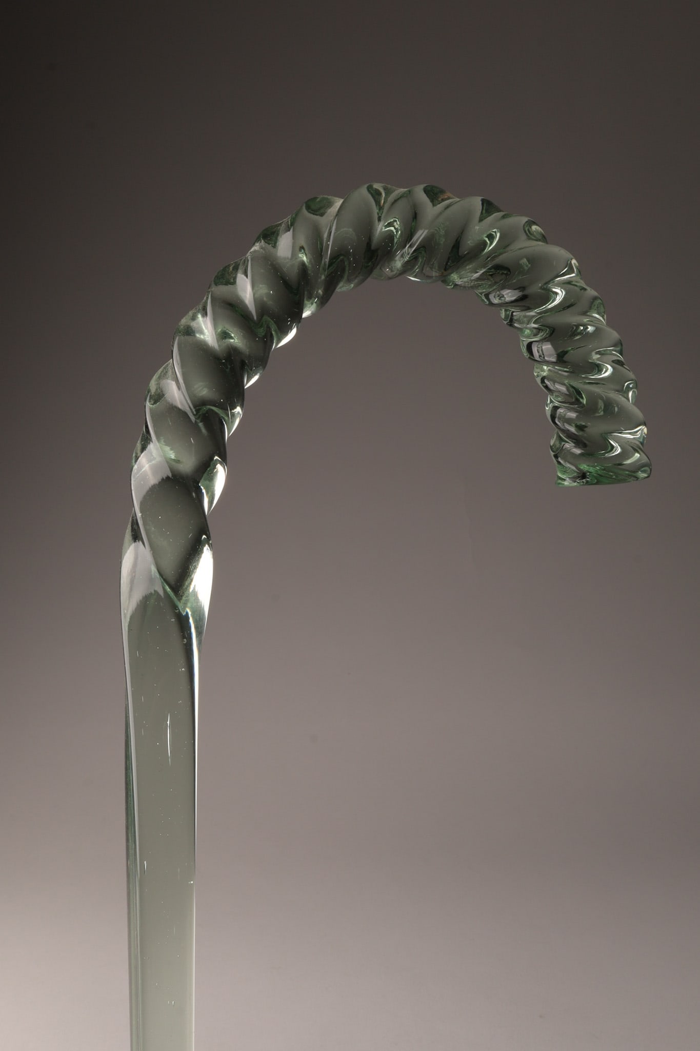 Victorian Whimsy Twist Uranium or Manganese Glass Parade Stick Cane (1 of 6)