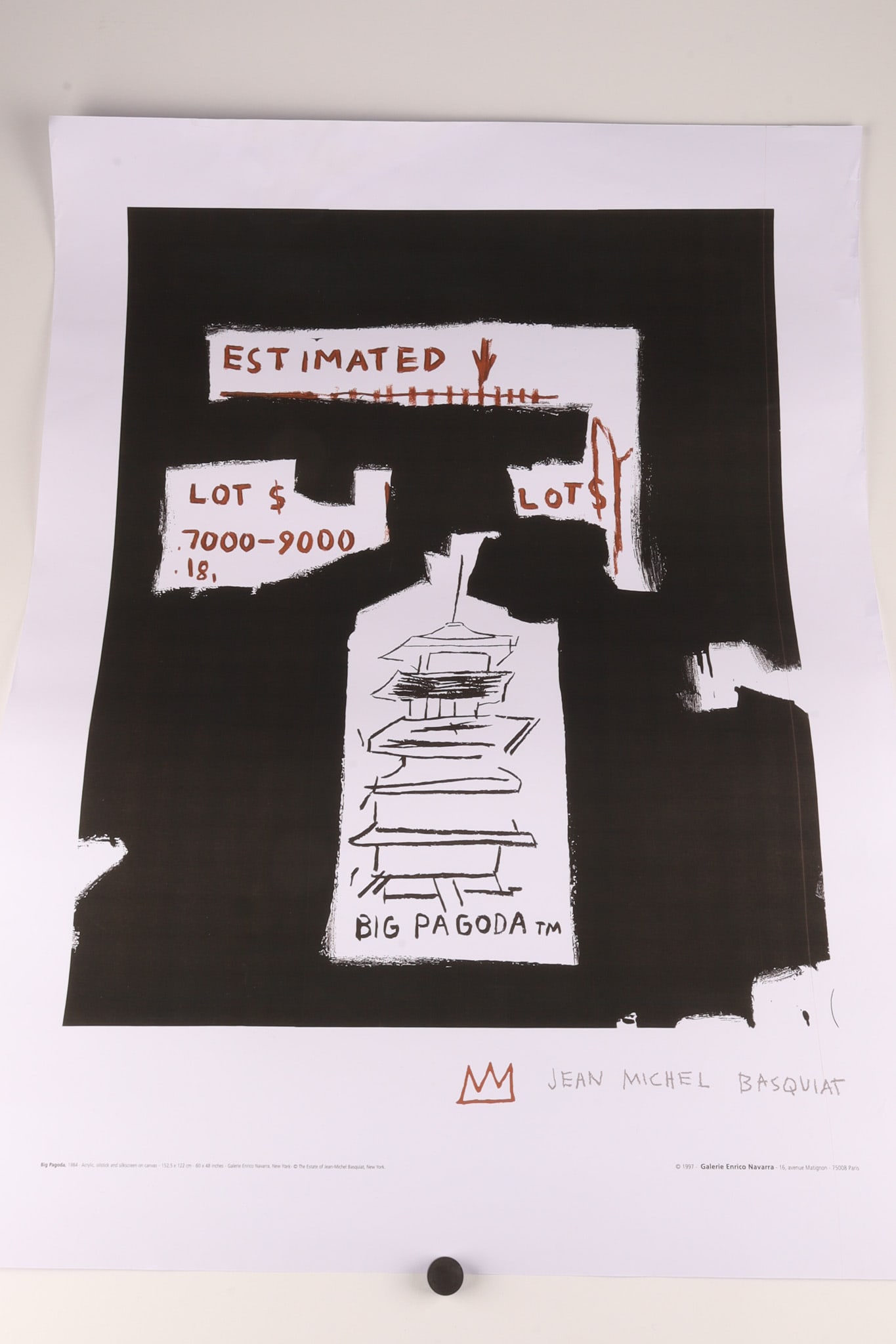 JEAN MICHEL BASQUIAT, "BIG PAGODA 1997" ESTATE (1 of 6)
