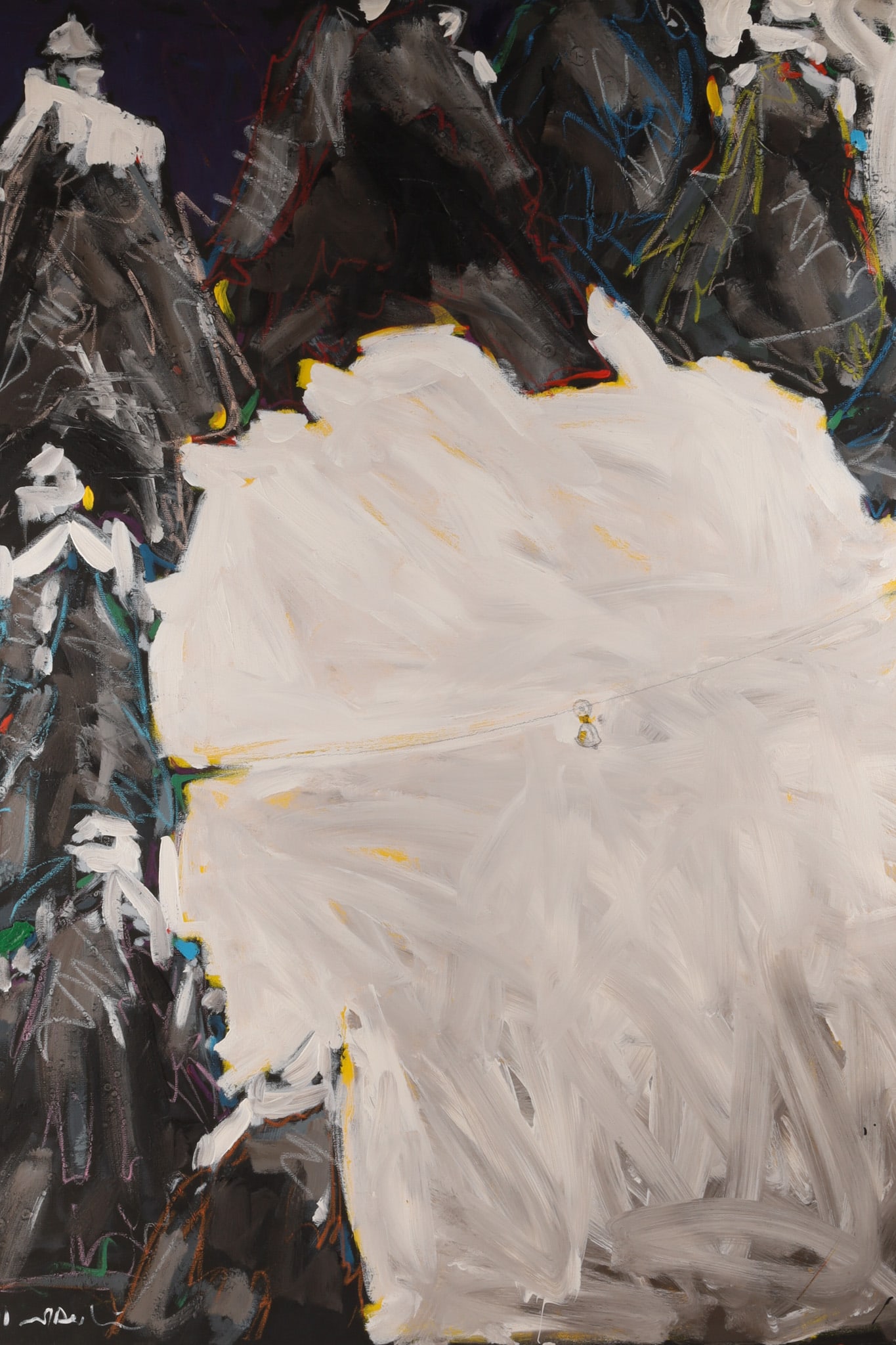 Modernist Abstract Expressionist Oil on Canvas (1 of 9)