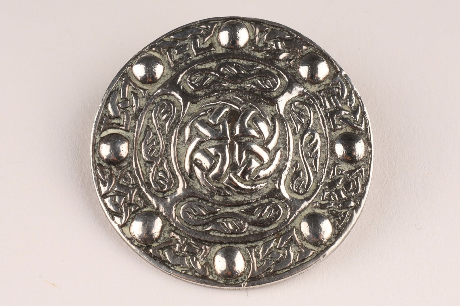 Iona Scottish Sterling Silver Celtic Shield Brooch (1 of 6)