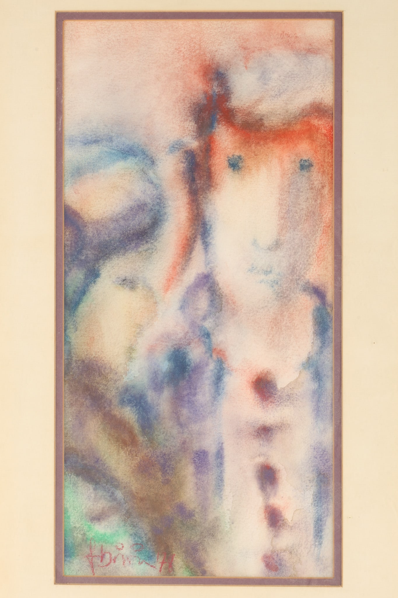 Signed MCM Impressionist Pastel Portrait Couple (1 of 4)