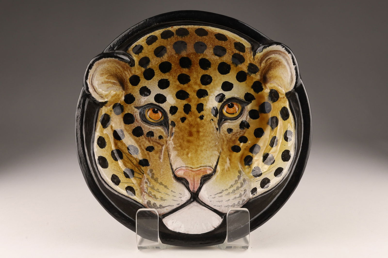 Italian MCM Cheetah Hand Painted Ceramic Bowl (1 of 5)