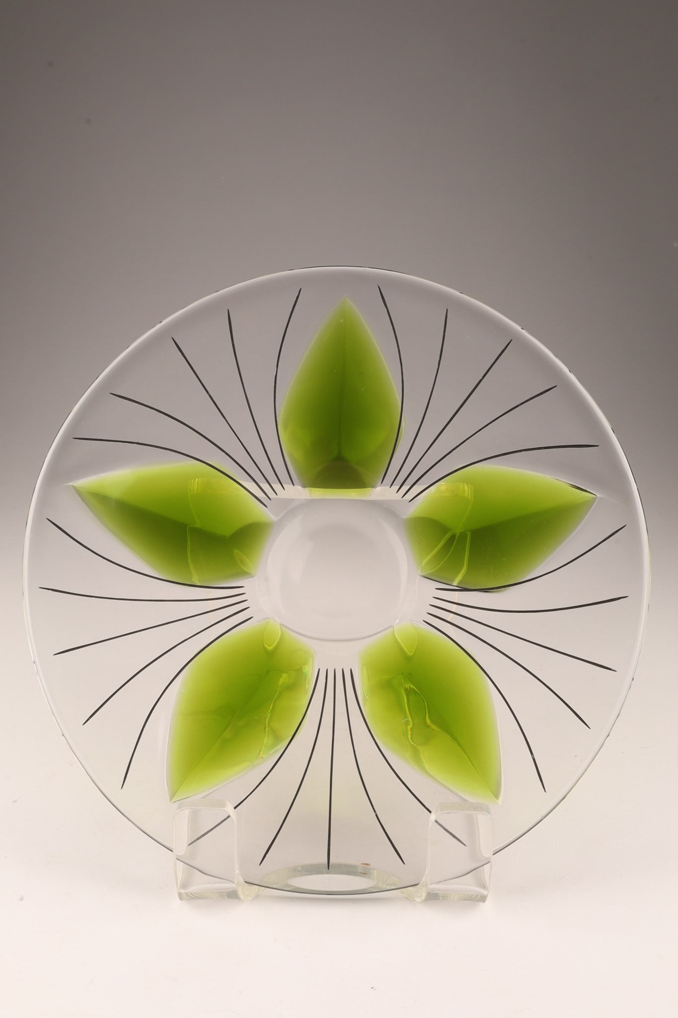 Signed Lalique France LOTUS Crystal Plate (1 of 6)