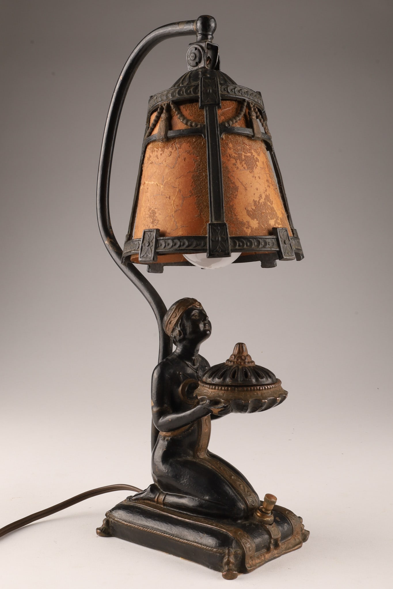 1930s L. V. Aronson Art Deco Incense Burner Lamp (1 of 13)