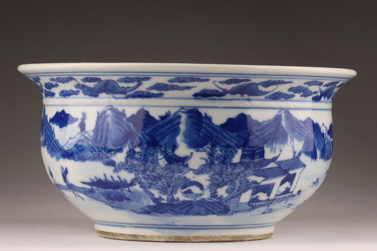 Antique Chinese Blue and White Censer Basin (1 of 9)