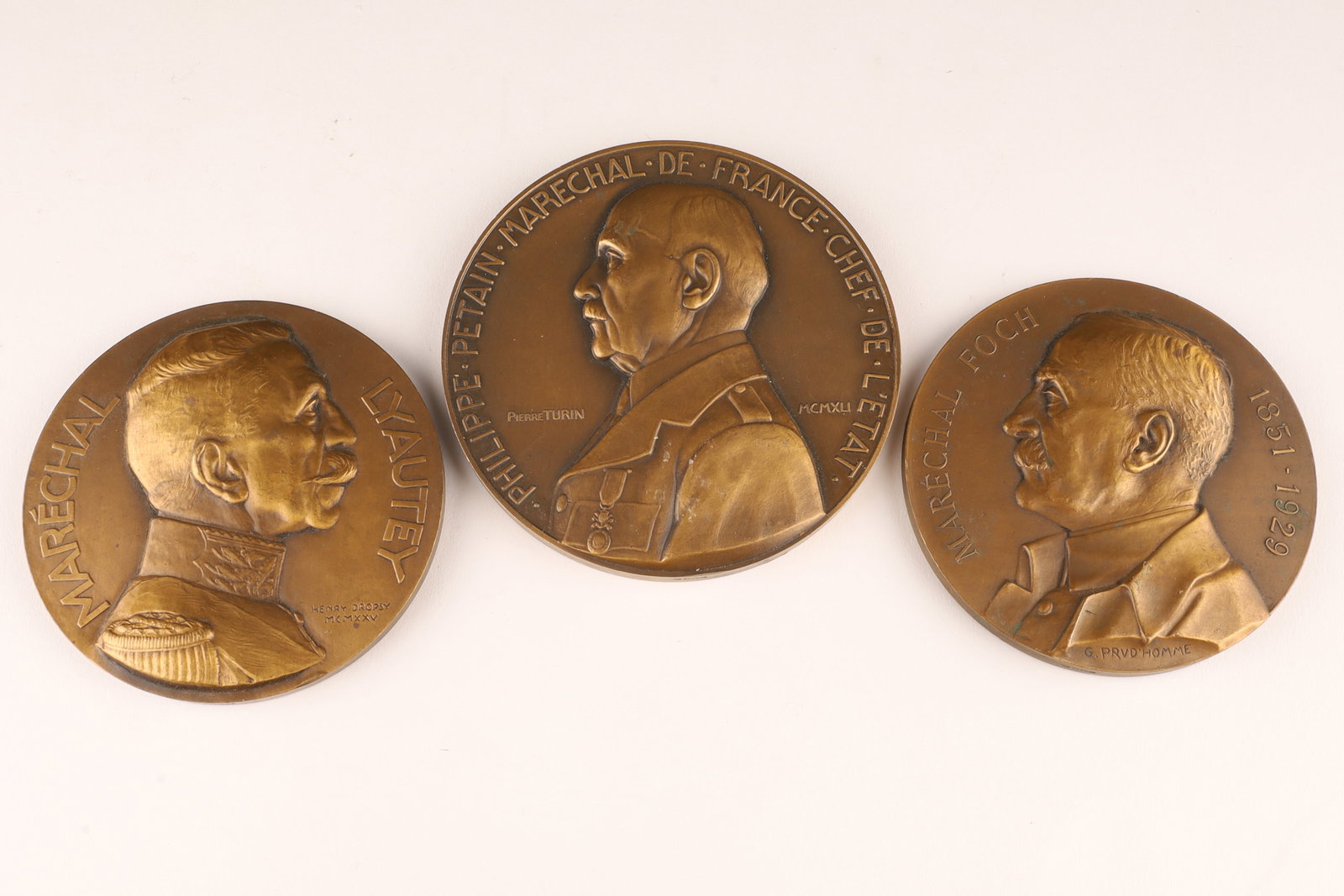 Group of French Commemorative Bronze Medals (1 of 10)
