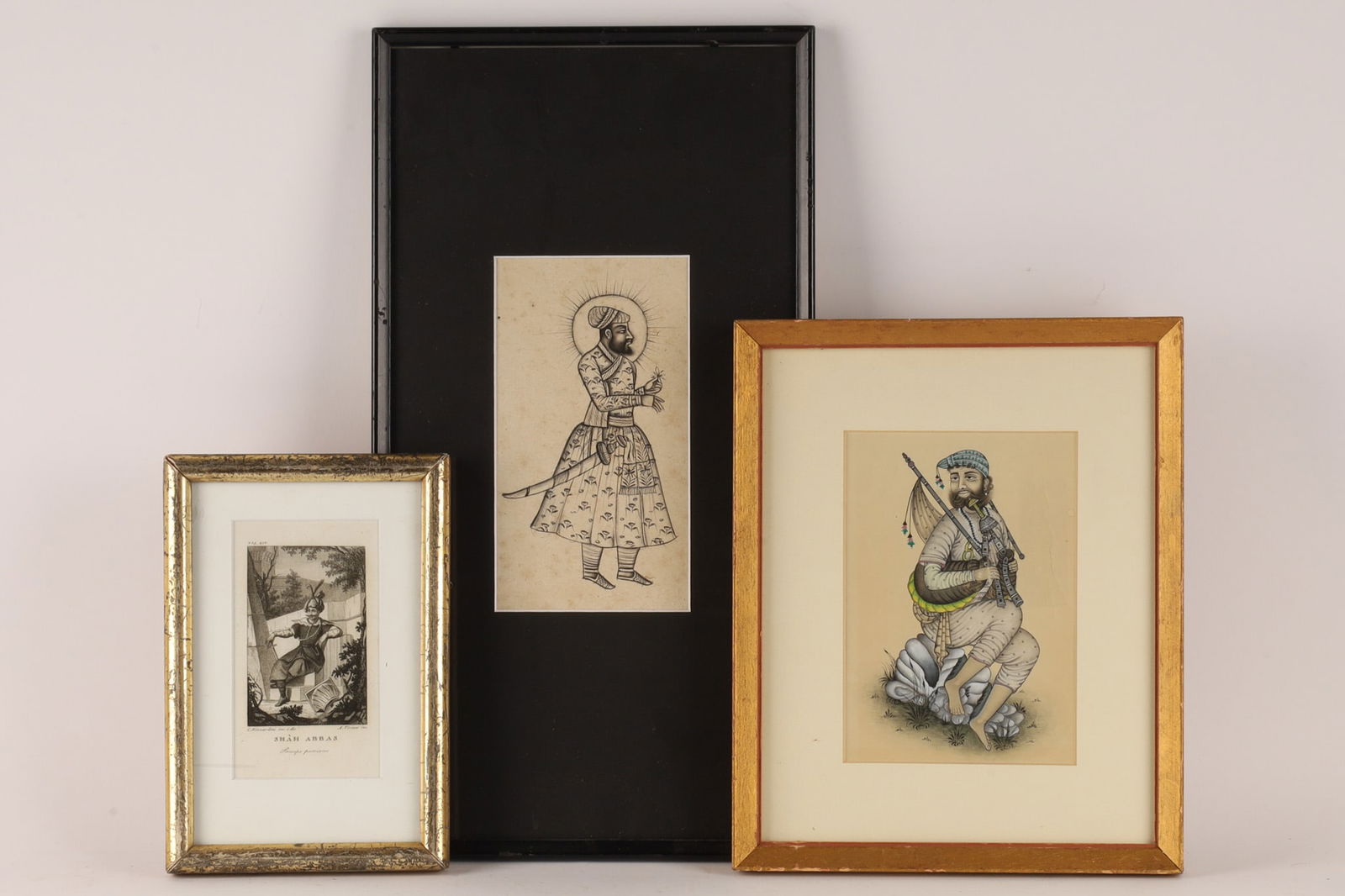 Lot Antique Mughal Indian Portraits Paintings (1 of 5)