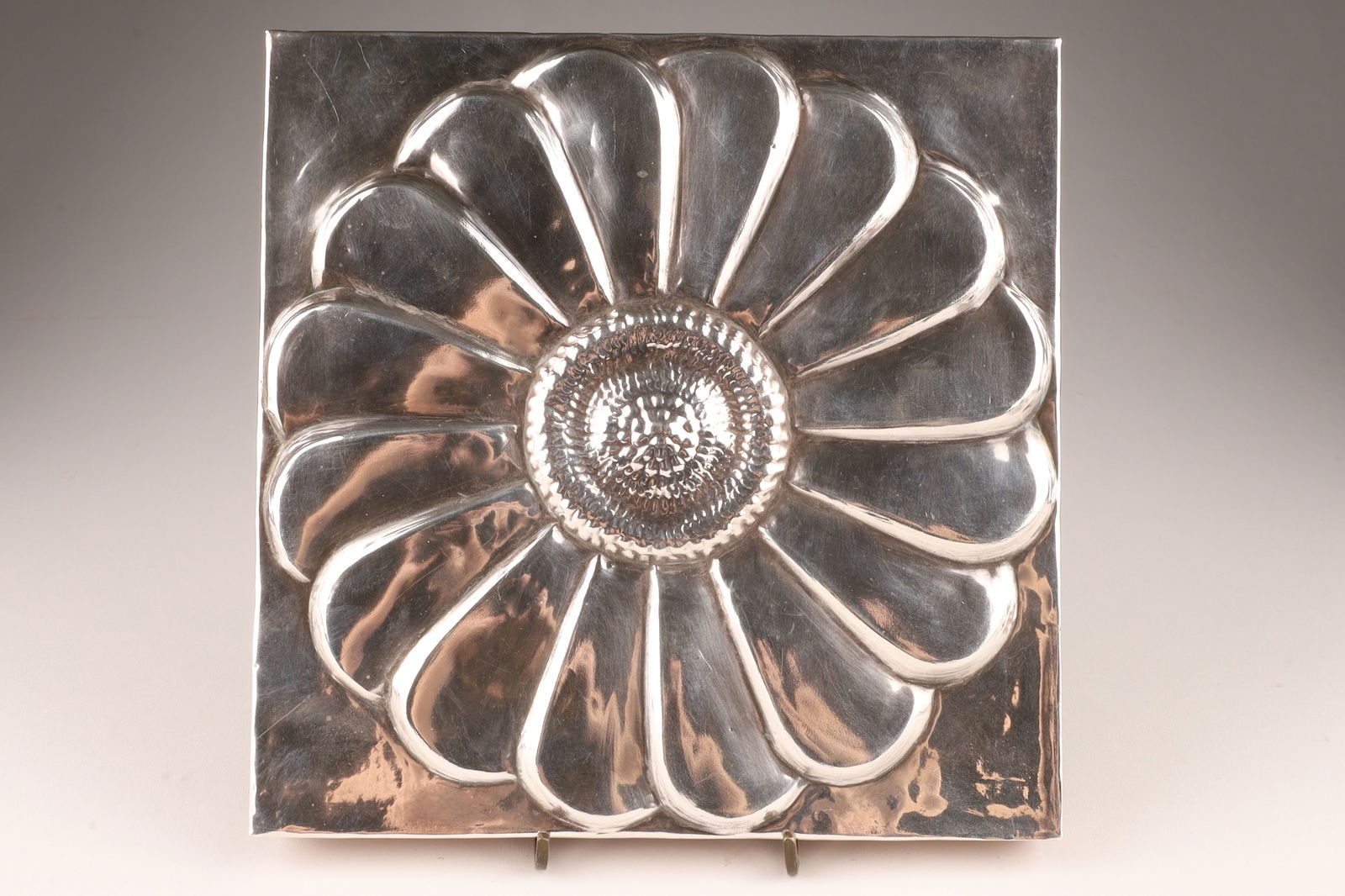 H.M.S. Silver Lidded Cigarette Box Marked MB 1000 (1 of 5)