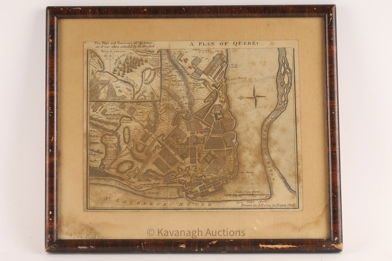 1759 A Plan of Quebec Map by J. Hinton London (1 of 4)