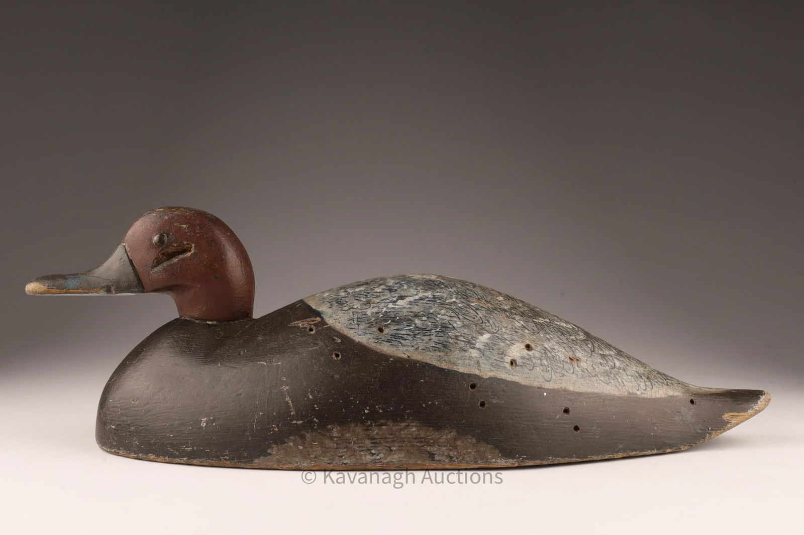 Duck Decoy Red Head Drake PEC Ontario C. 1920 (1 of 9)