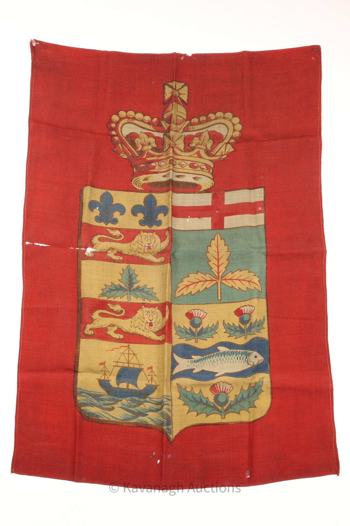Rare Antique Late 1800s Canadian Ensign Flag (1 of 4)