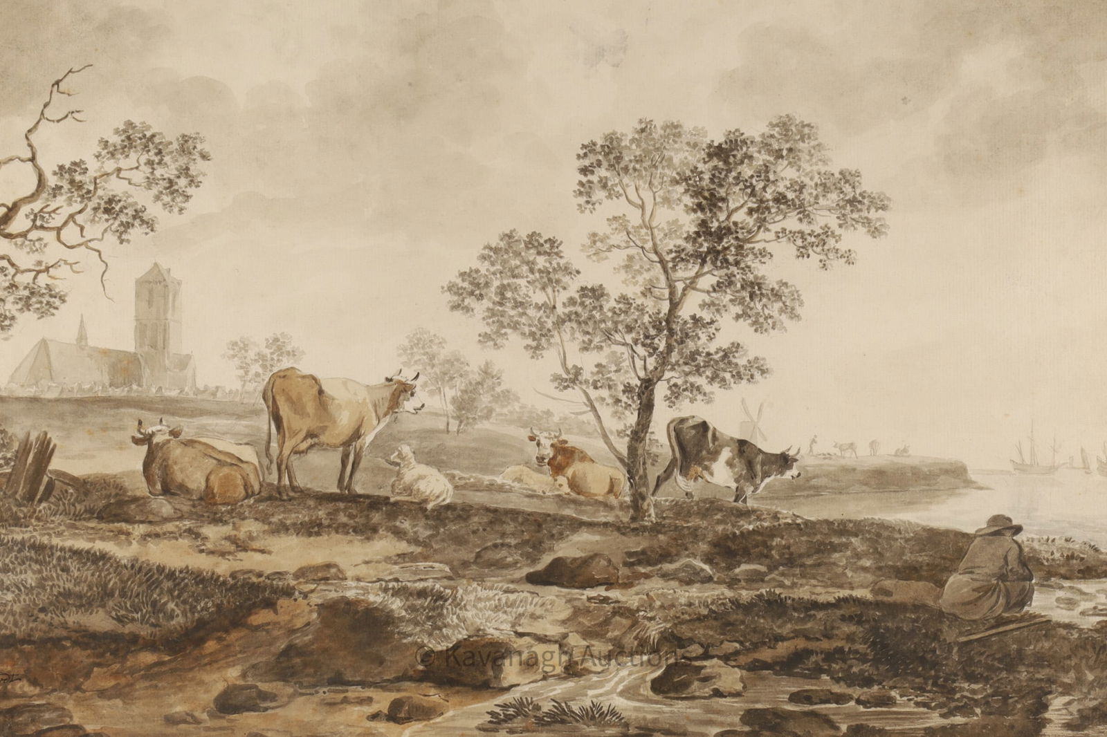 Hendrich Willem Schweickhardt River Landscape (1 of 5)