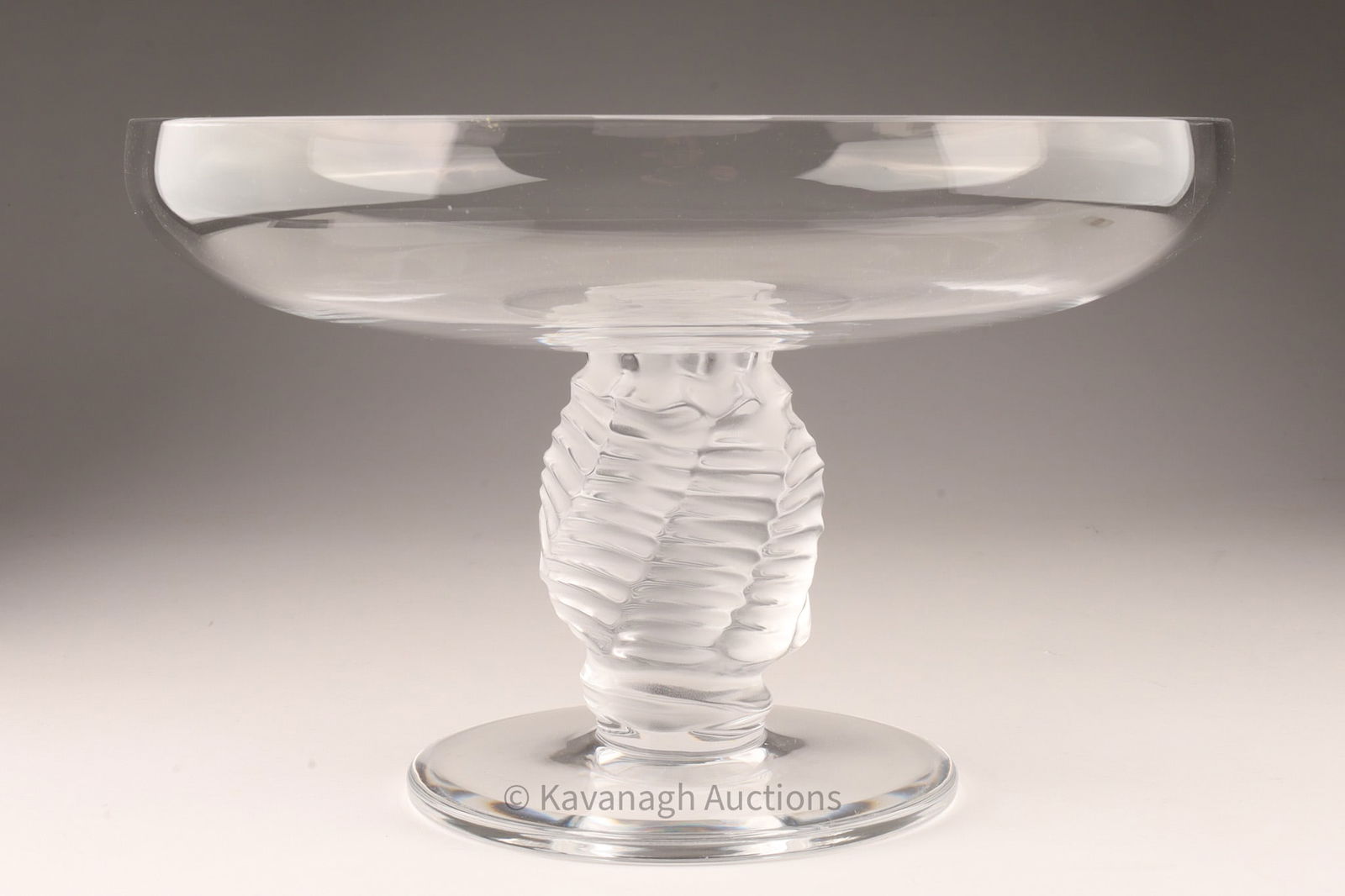 Lalique France Art Glass Large Footed Bowl Comport (1 of 6)