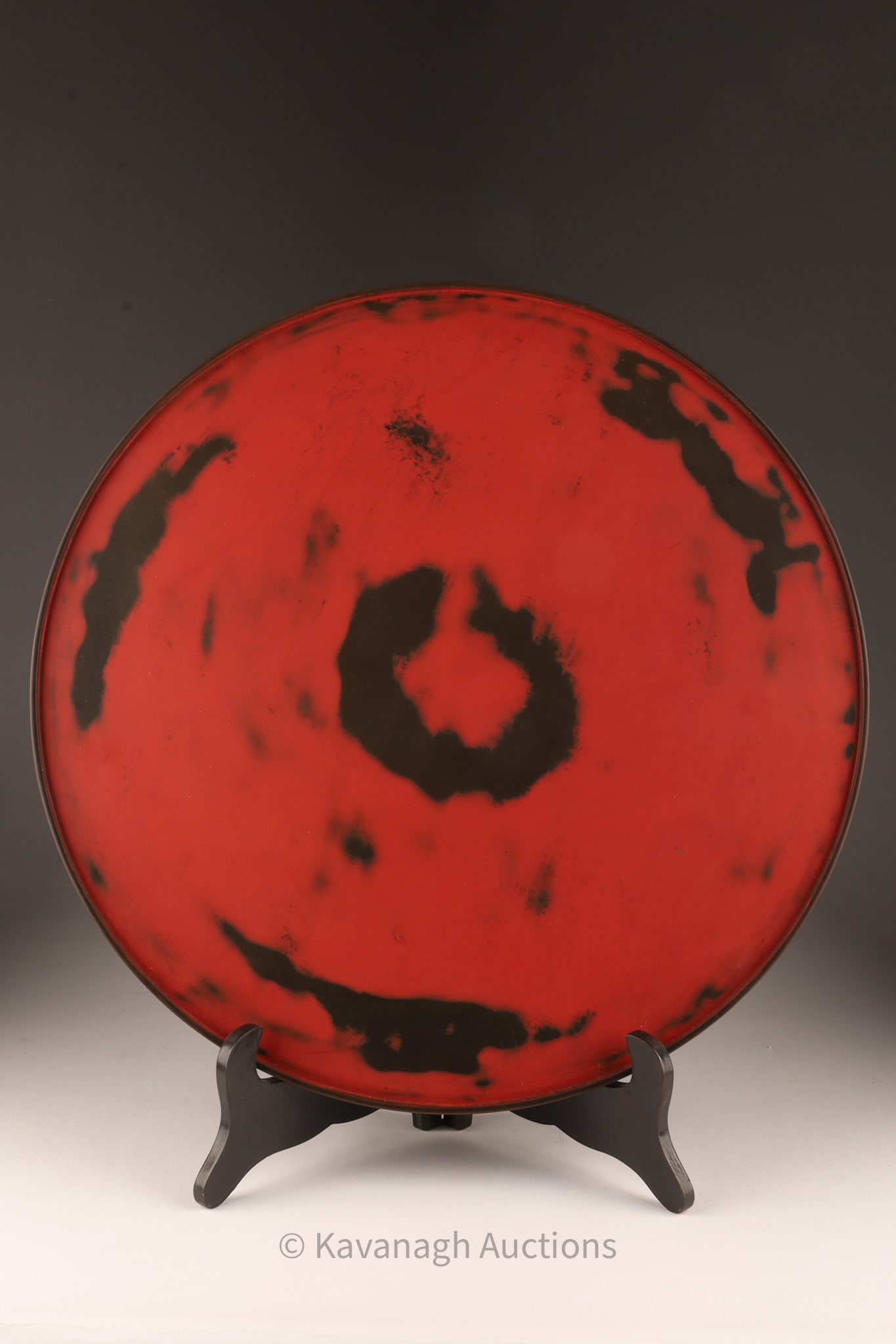 Nigatsudo Negoro Red Lacquered Wood Tray Signed (1 of 5)