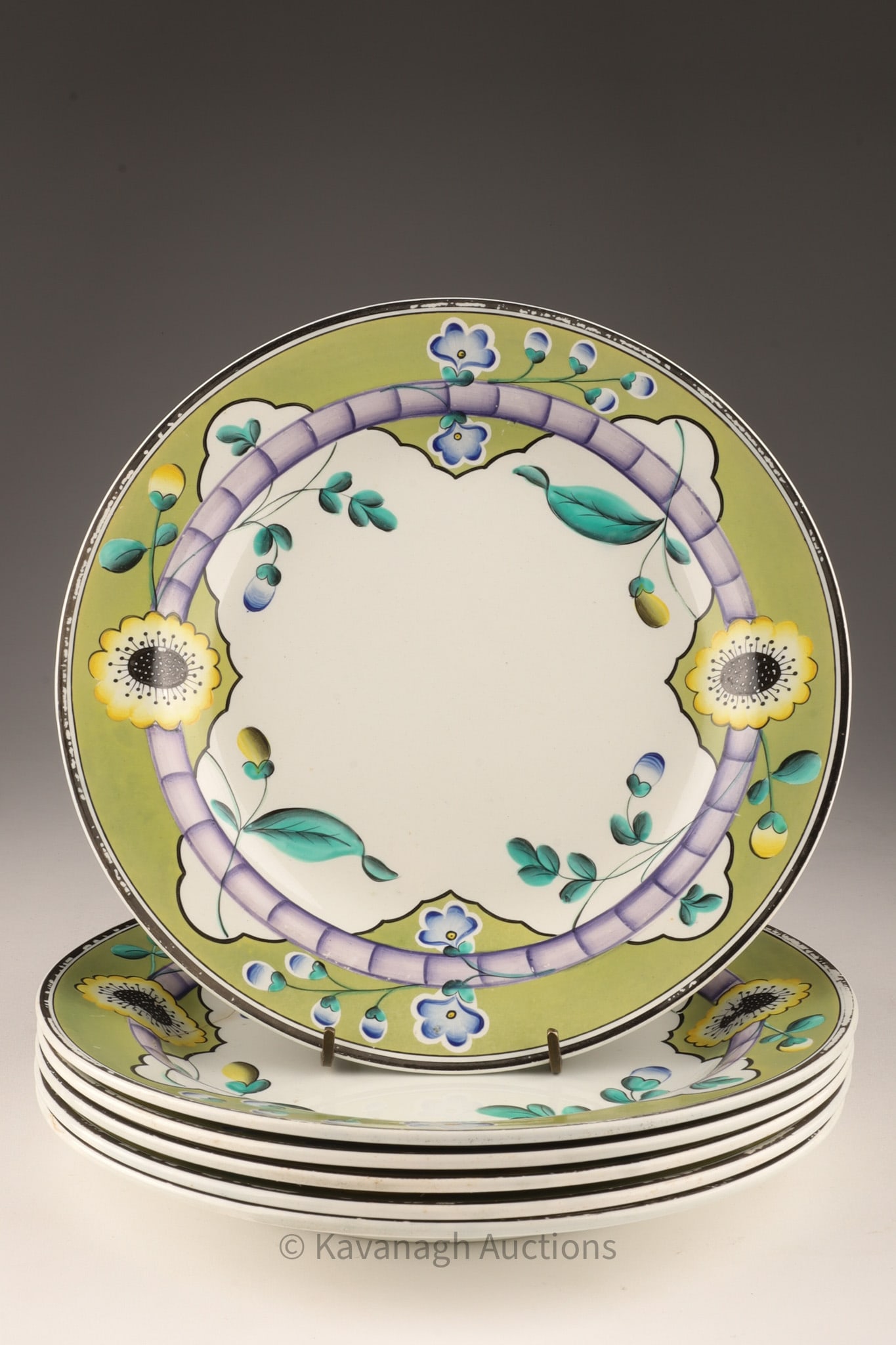 Wedgwood Pearlware Hand Painted Dessert Plates (1 of 7)