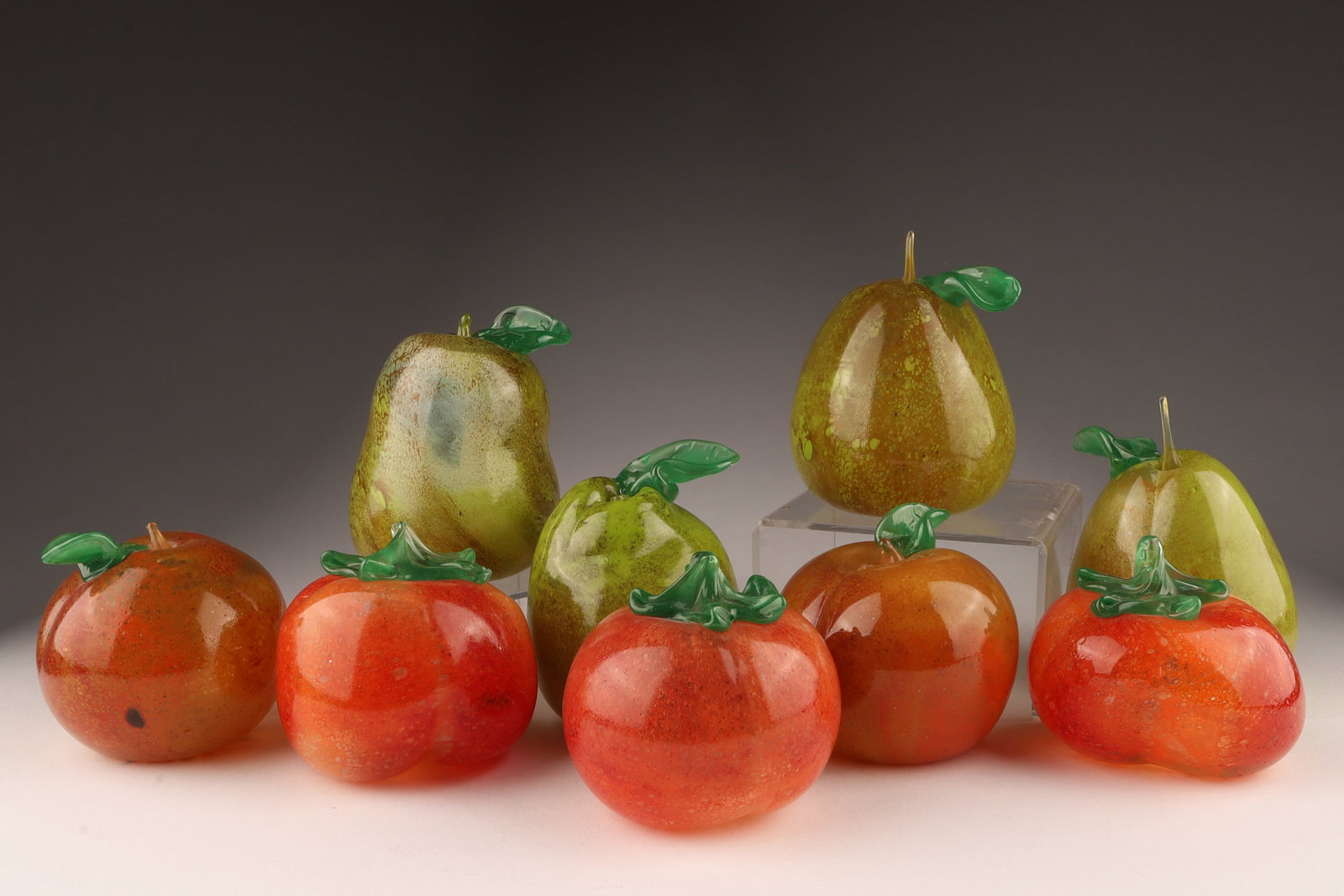 Studio Art Glass Fruit Veg Paperweights Signed (1 of 7)