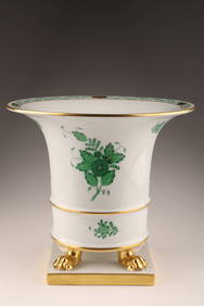 Herend Hungary Chinese Bouquet Green Vase (1 of 8)