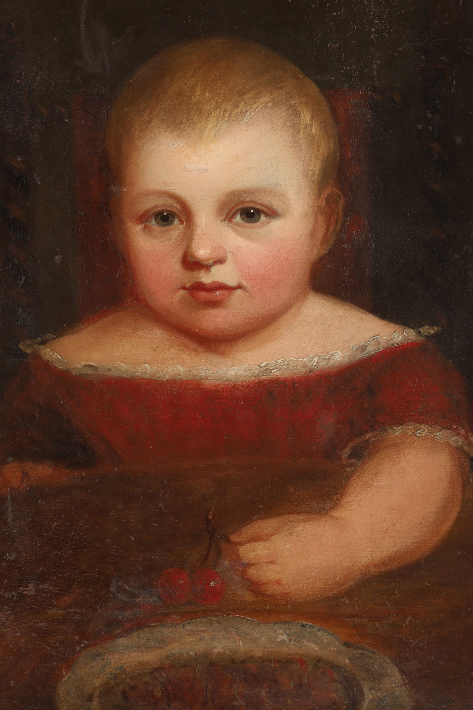 19th C American Oil Painting Portrait of a Child (1 of 6)