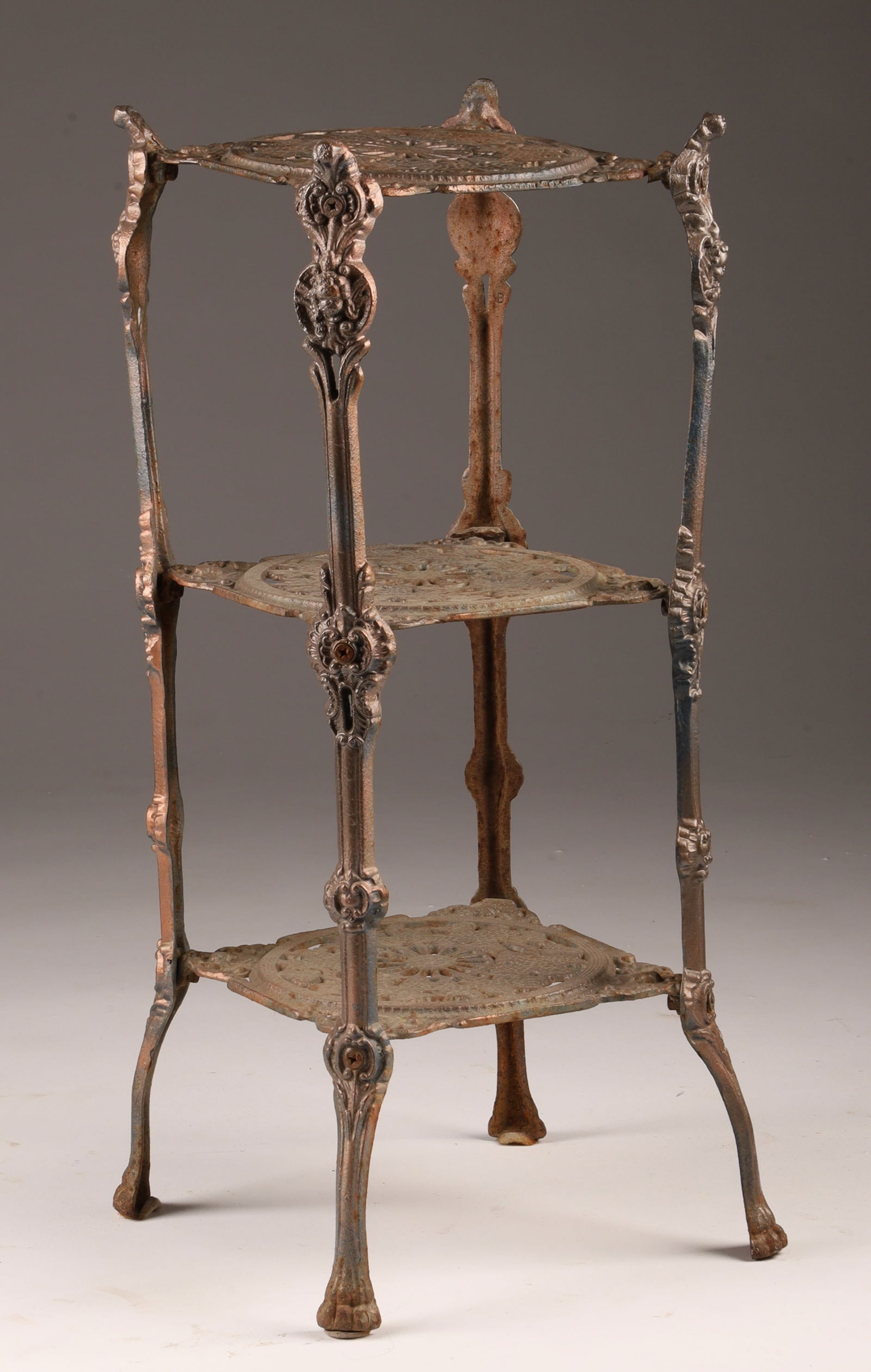 Victorian Cast Iron Three Tier Plant Stand (1 of 4)