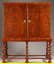 William and Mary Cabinet on Later Barley Twist Stand