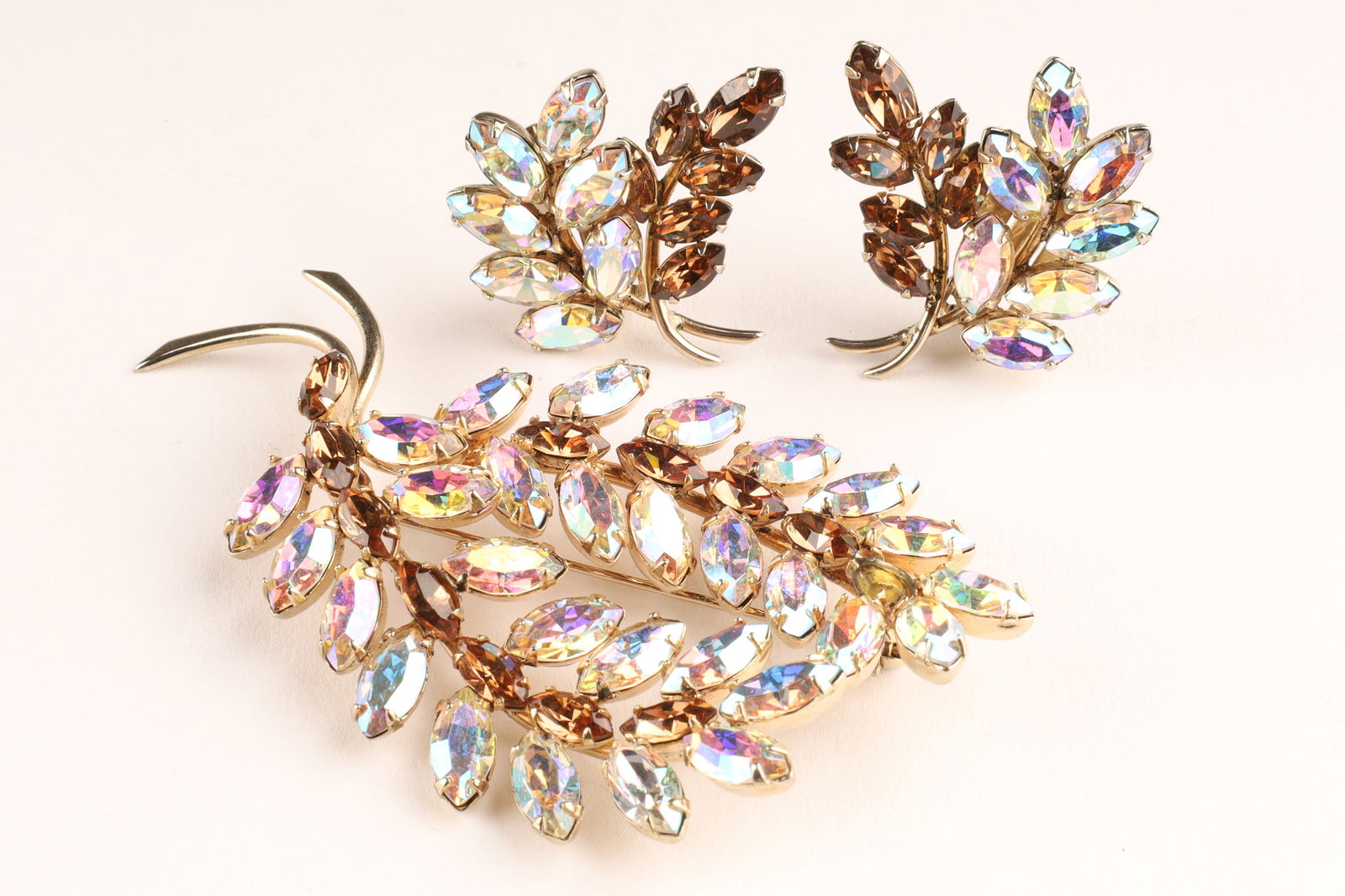 Vintage Mid Century Sherman Brooch / Earrings (1 of 7)