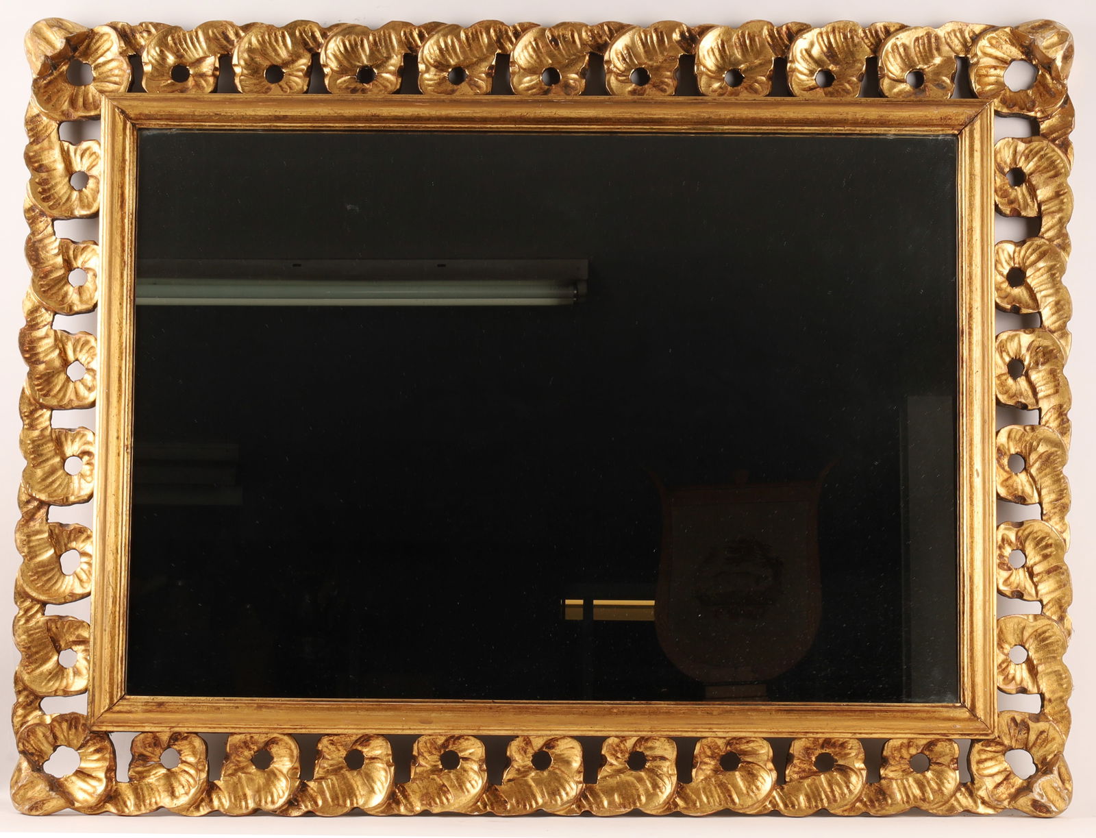 Large Antique Gilded Wood Florentine Mirror (1 of 5)
