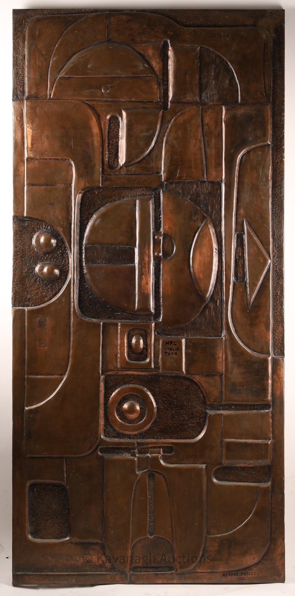 MCM Italy Copper Repousse Nerone Patuzzi Door 1966 (1 of 13)