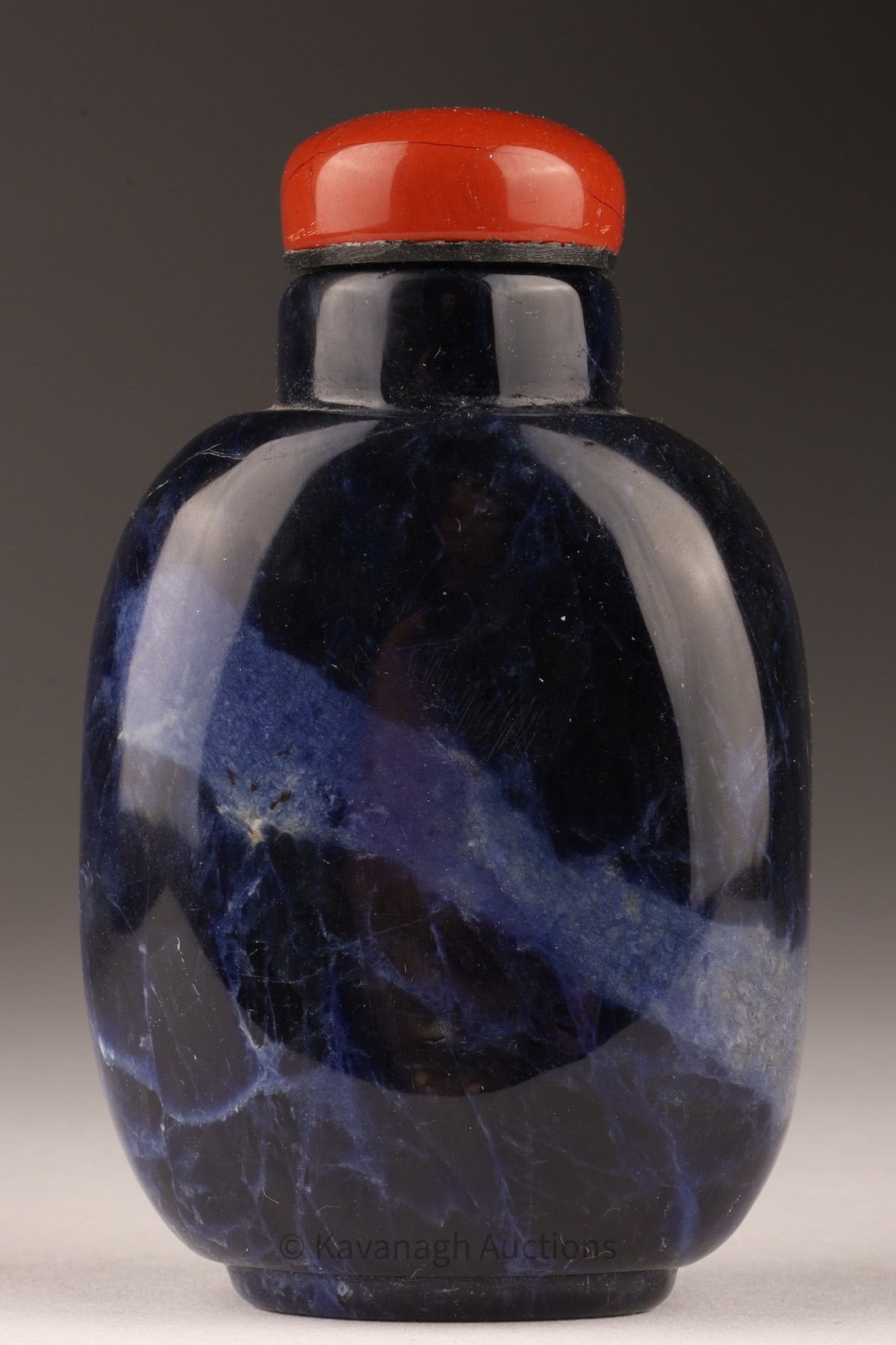 Chinese Sodalite and Jasper Snuff Bottle (1 of 6)