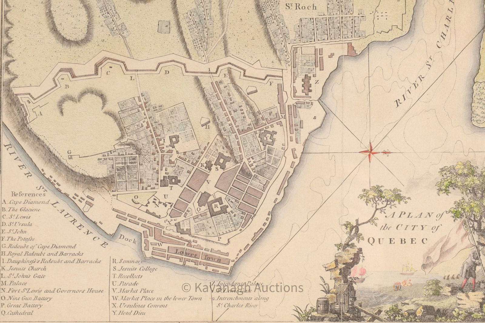 1798 John Stockdale Plan of City of Quebec Map (1 of 4)