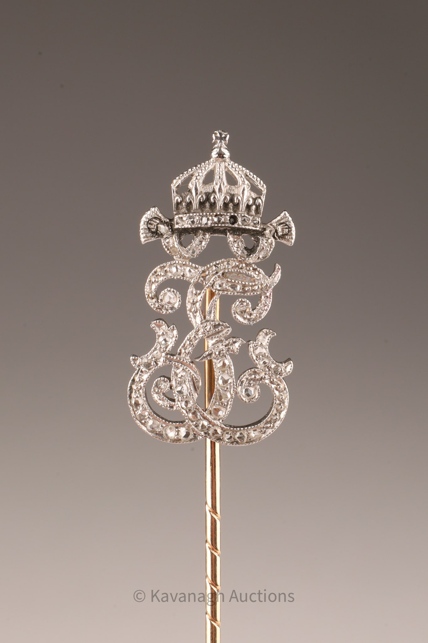 Royal Bulgarian Gold Diamond Platinum Stick Pin (1 of 10)