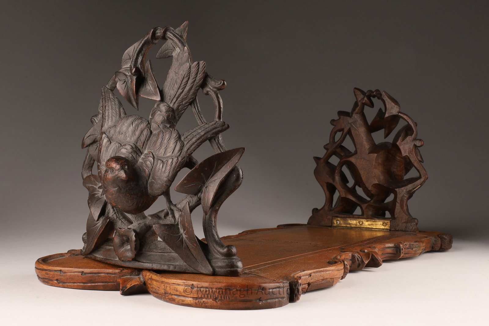 Antique Black Forest Carved Adjustable Bookends (1 of 10)