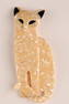 Signed Lea Stein Lucite Quarrelsome Cat Brooch