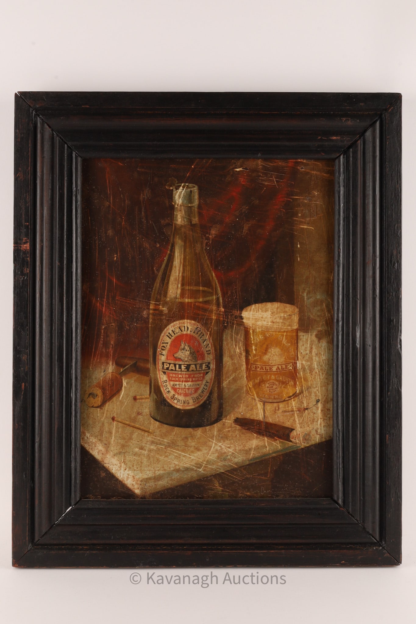 Rock Spring Brewery Fox Head Pale Ale Ad Sign (1 of 6)