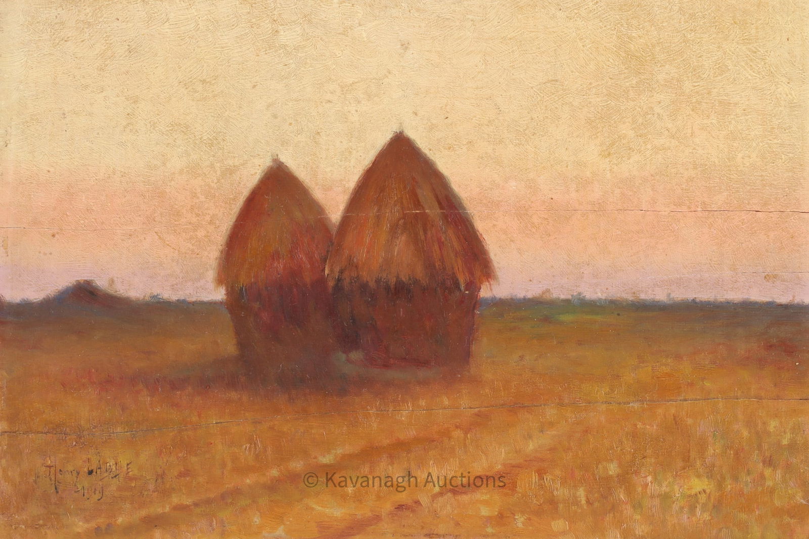 Henry Labbe (French, 1845 - 1919) Haystacks (1 of 6)
