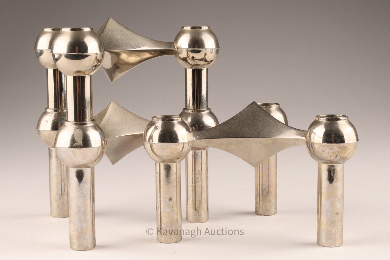 3 MCM Stoff Nagel Stacking Candle Holders (1 of 3)