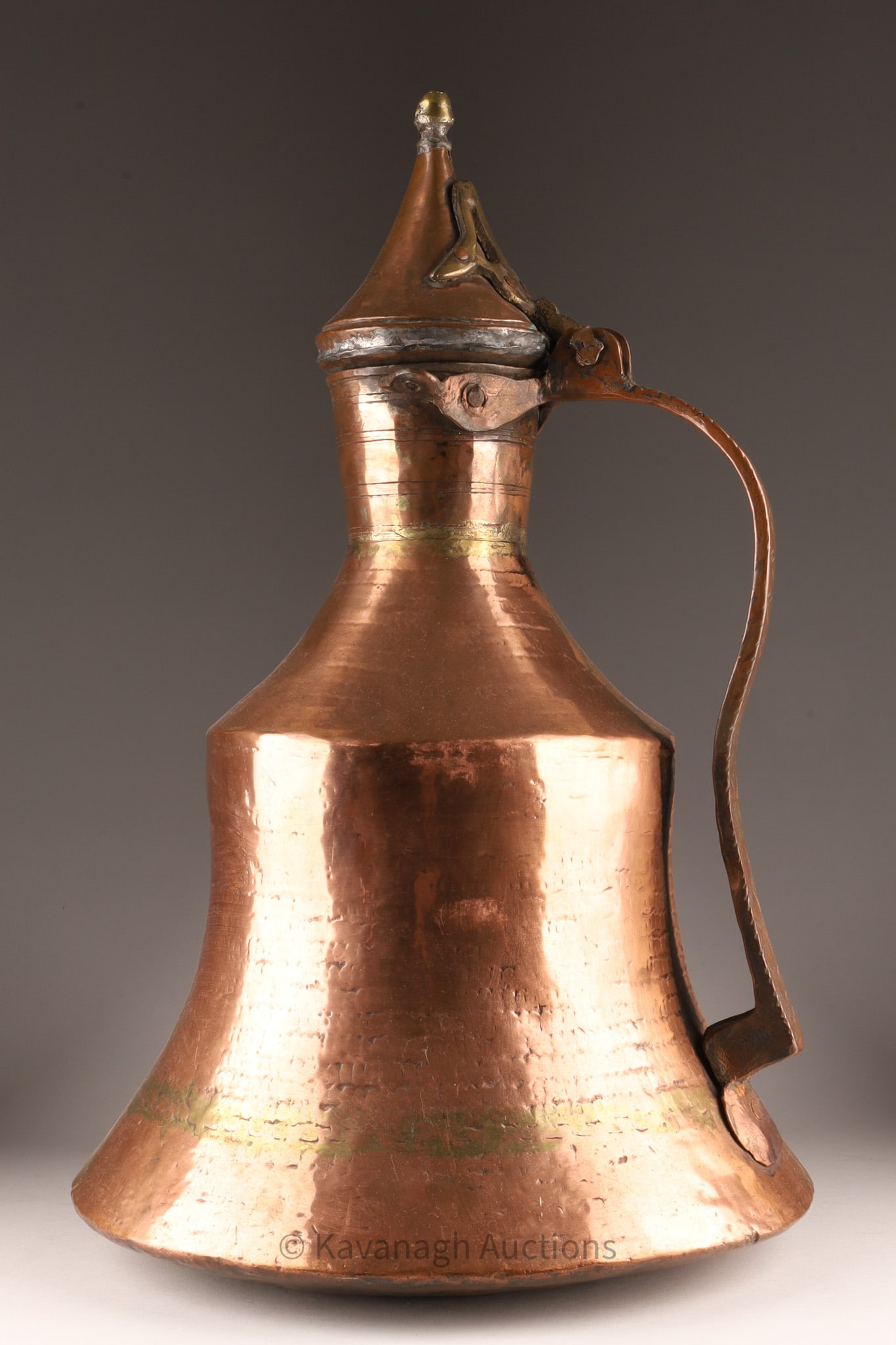 Antique Middle Eastern Hammered Copper Brass Jug Vessel (1 of 7)