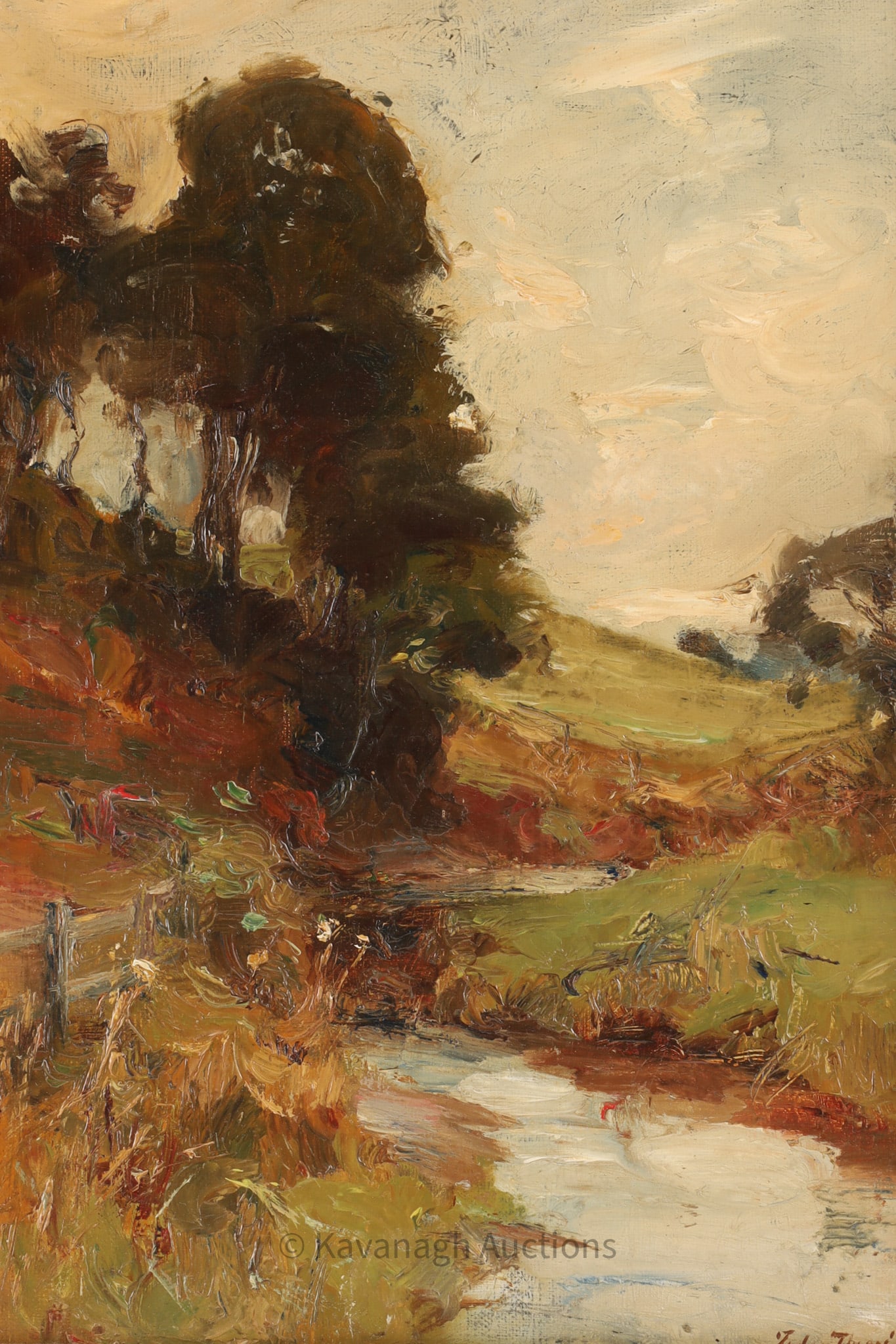 Jules Dupre (French, 1811-1889) River Landscape (1 of 5)