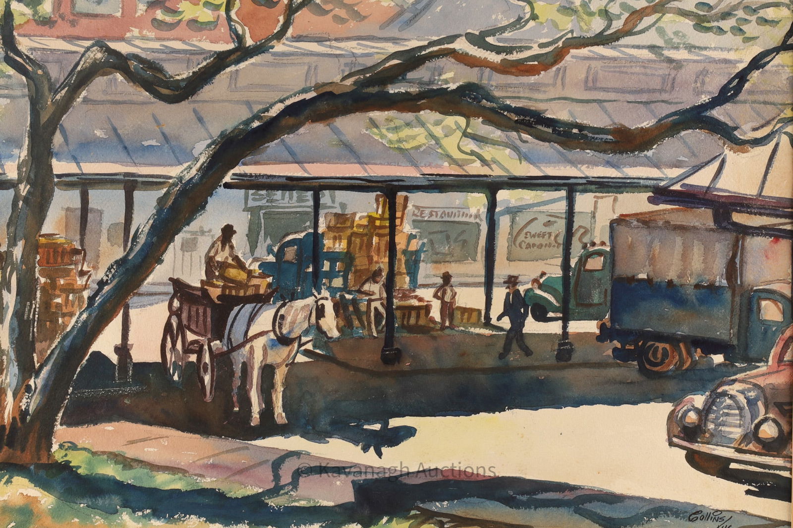 John Alton Collins (Canadian, 1917-2007) Market (1 of 7)