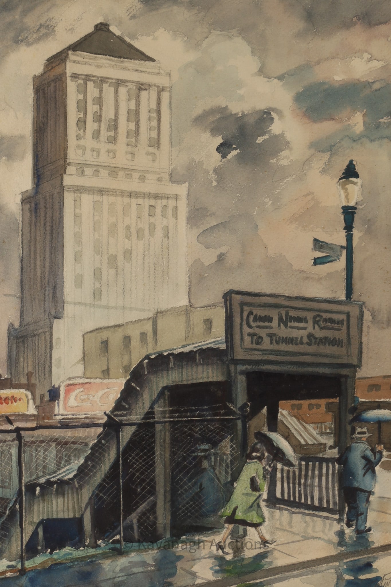John Alton Collins (Canadian, 1917-2007) Subway (1 of 6)