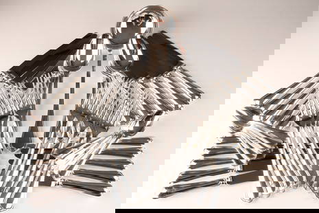 51 Pcs Christofle Flatware Spatours Service for 10: Christofle Spatours pattern silver-plated dinner service comprised of 5 pieces per person plus one serving paddle for a total of 51 pieces. The set features 10 dinner knives, 10 dinner spoons, 10 fork