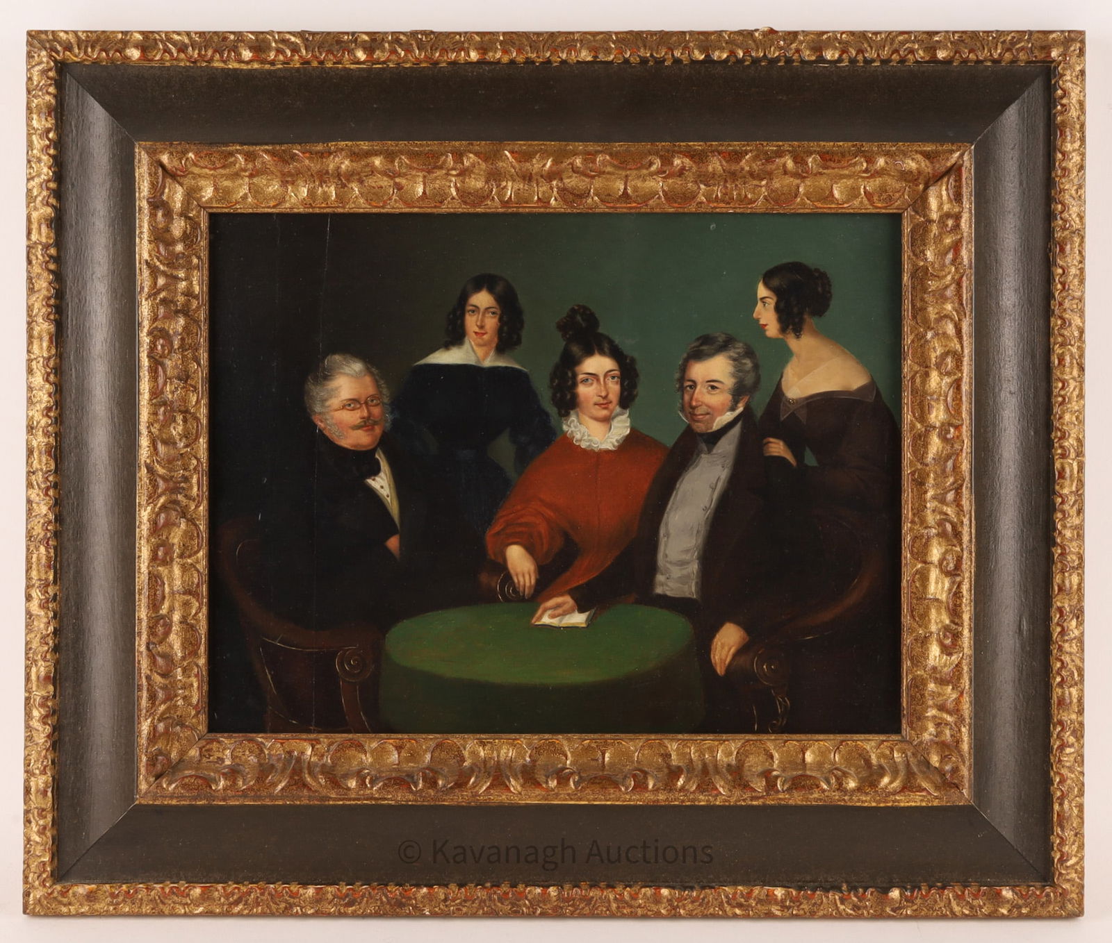 19th C British School Oil on Panel Family Portrait (1 of 6)