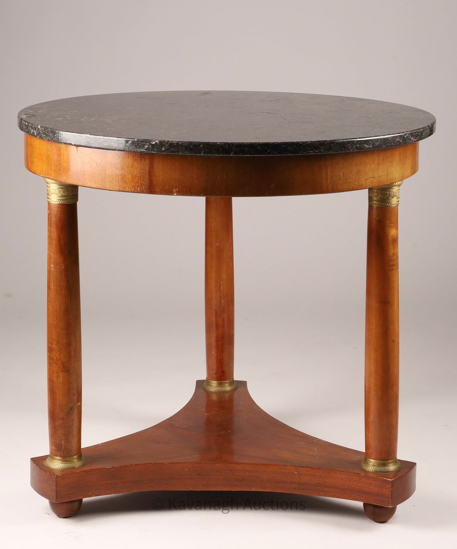 French 19th C Empire Gueridon Table Marble Top (1 of 7)