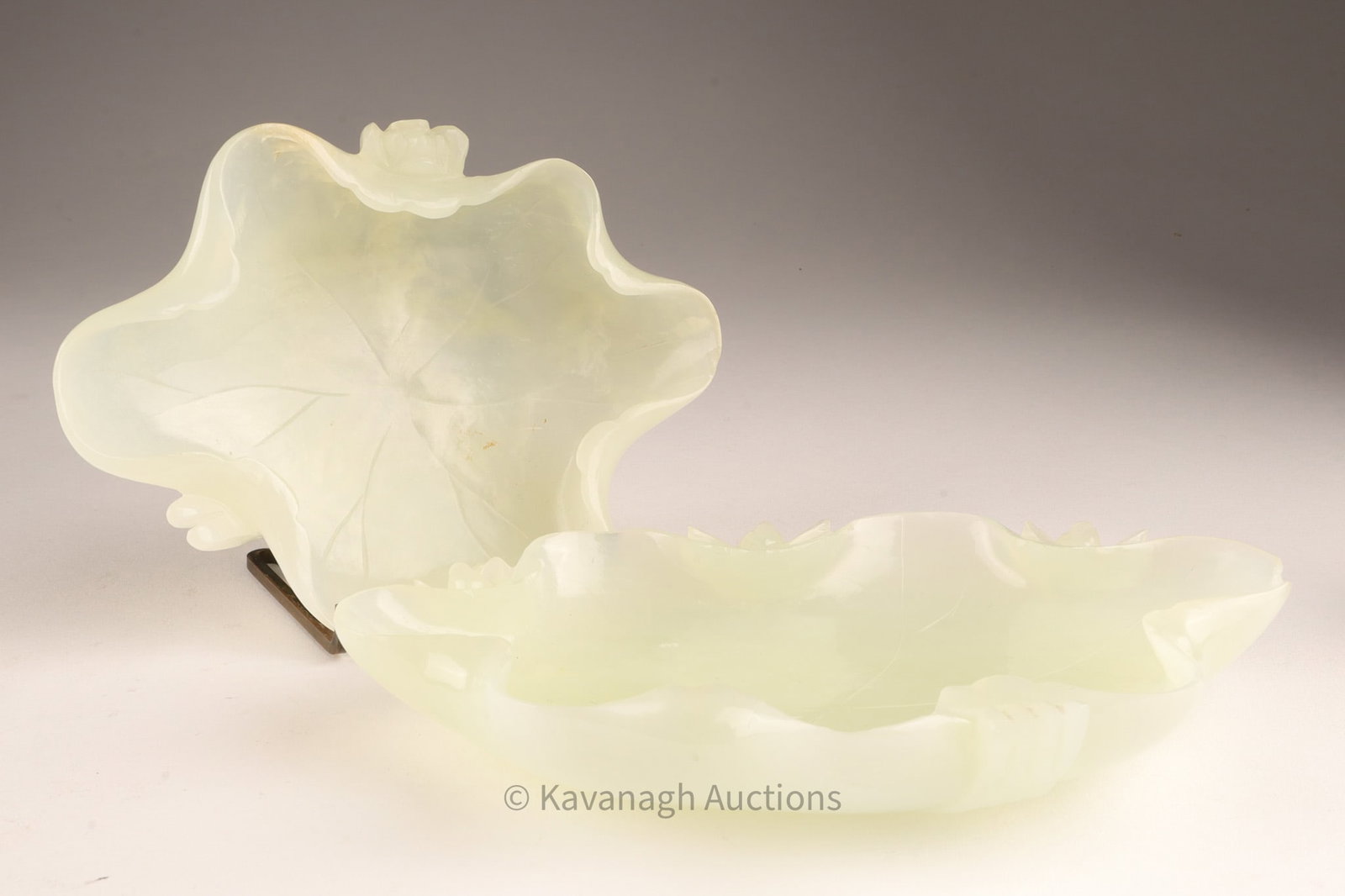 Lot Chinese Celadon White Jade Lotus Brush Washers (1 of 13)