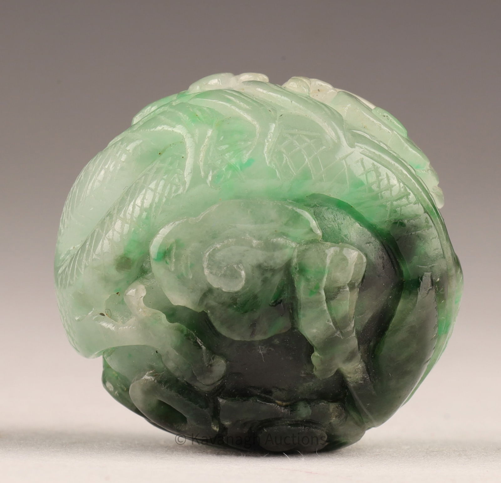 Chinese Green Jade Dragon Ball Bead (1 of 10)
